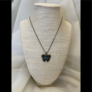 Blue Butterfly Necklace.